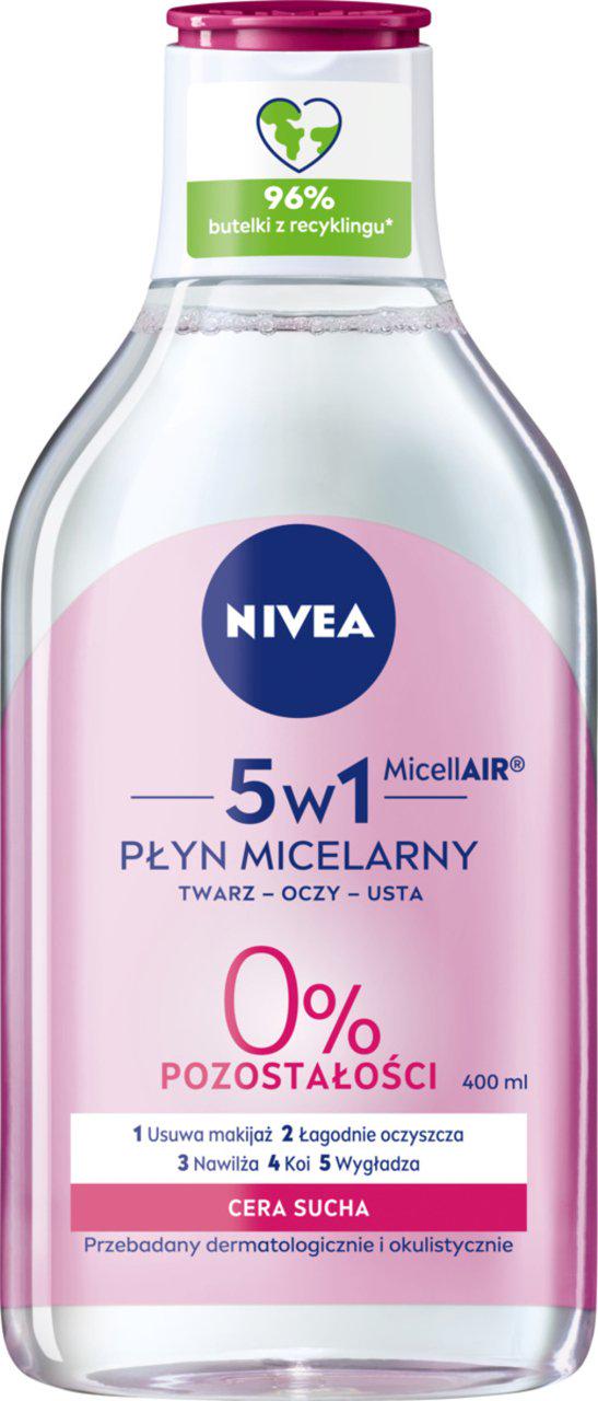 Мицеллярная вода Nivea 5w1 MicellAIR для сухой и чувствительной кожи 400 мл