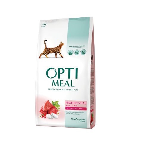 Сухий корм Optimeal для котів телятина 10 кг