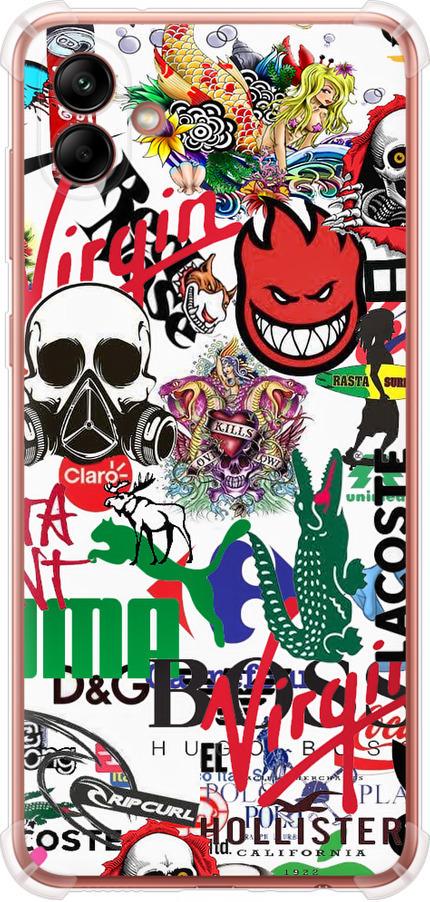 Чехол на Samsung Galaxy A04 A045F Many different logos (4022sp-2831-42517)