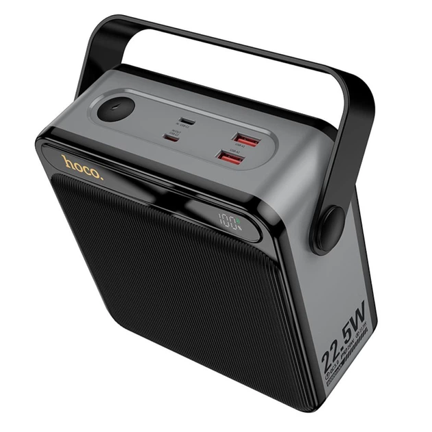 Павербанк Hoco J161 зі швидкою зарядкою та ліхтарем 80000 mAh 22,5W Чорний (PB0205262)