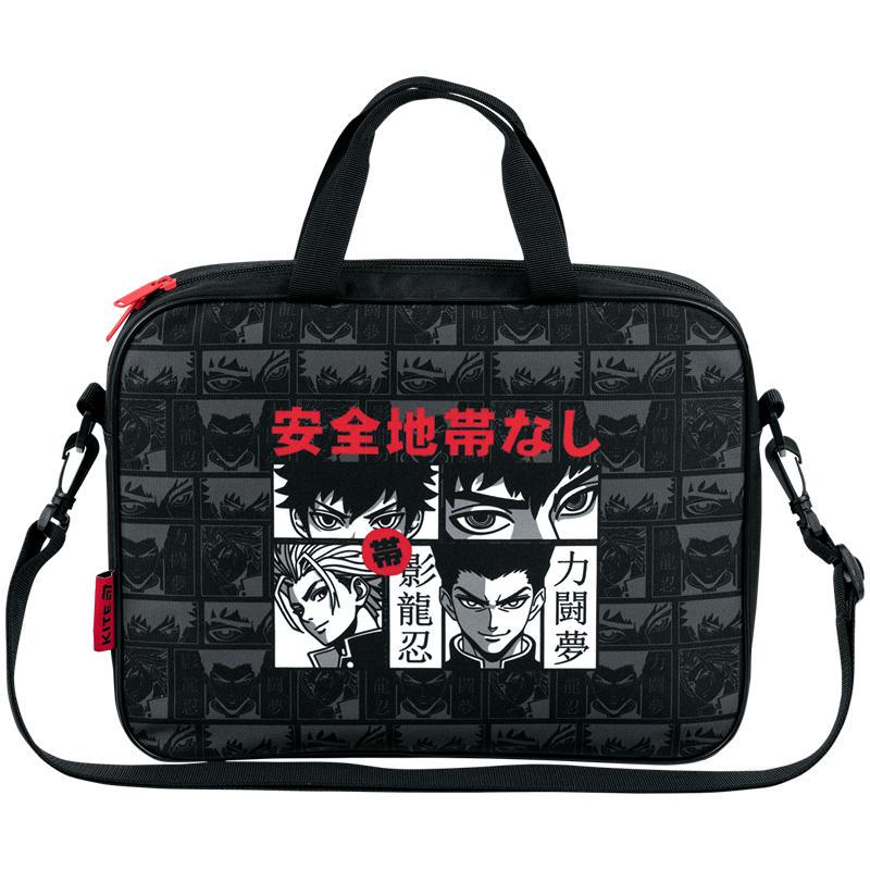 Сумка школьная текстильная А4 KITE К26-589-3 Anime на молнии 1 отделение/ремень/внутренний карман (132967)