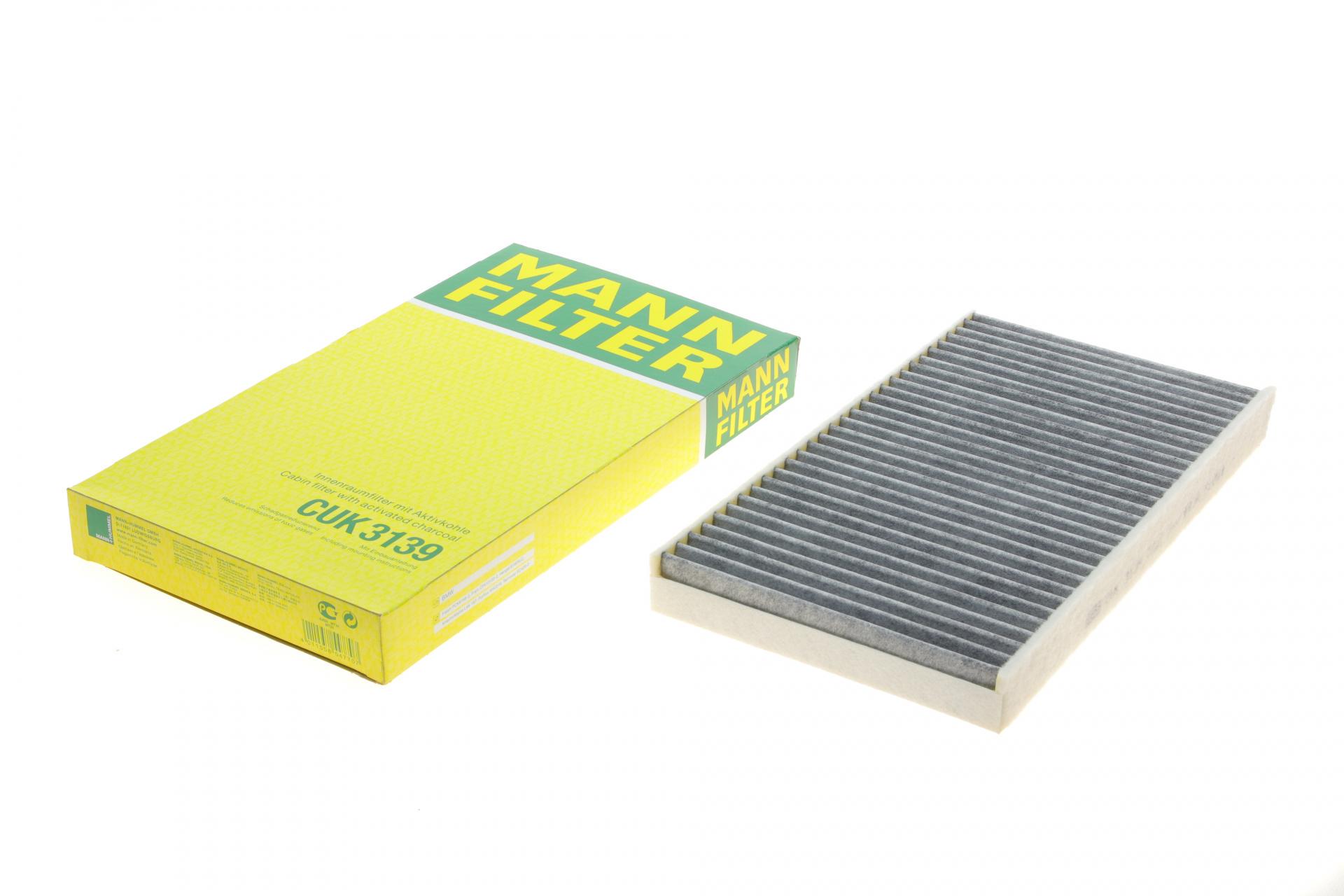 Фильтр салона Mann-Filter для BMW 5 E60/6 E63 04-10 угольный (CUK 3139)