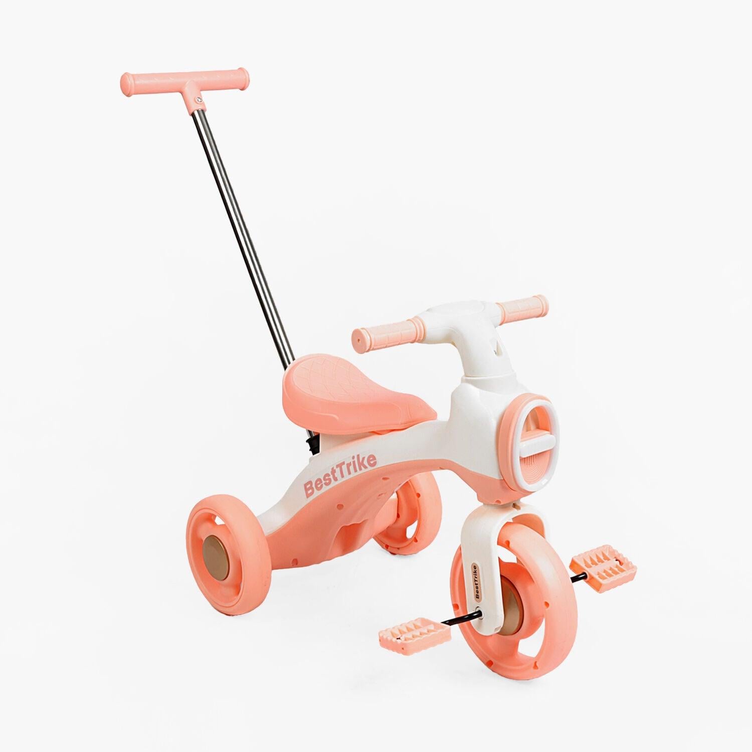 Велосипед трехколесный Best Trike SH-28648 с родительской ручкой колеса 8/6" музыка/свет/корзина Розовый (35378023) Велосипед трехколесный Best Trike SH-28648 с родительской ручкой колеса 8/6" музыка/свет/корзина Розовый (35378023)