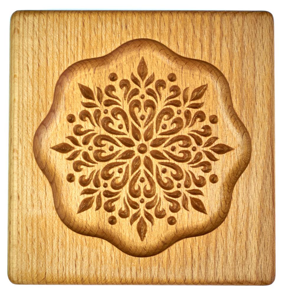 Форма для пряника Узор №7 Снежный узор 13,5х14х2 см (4491)