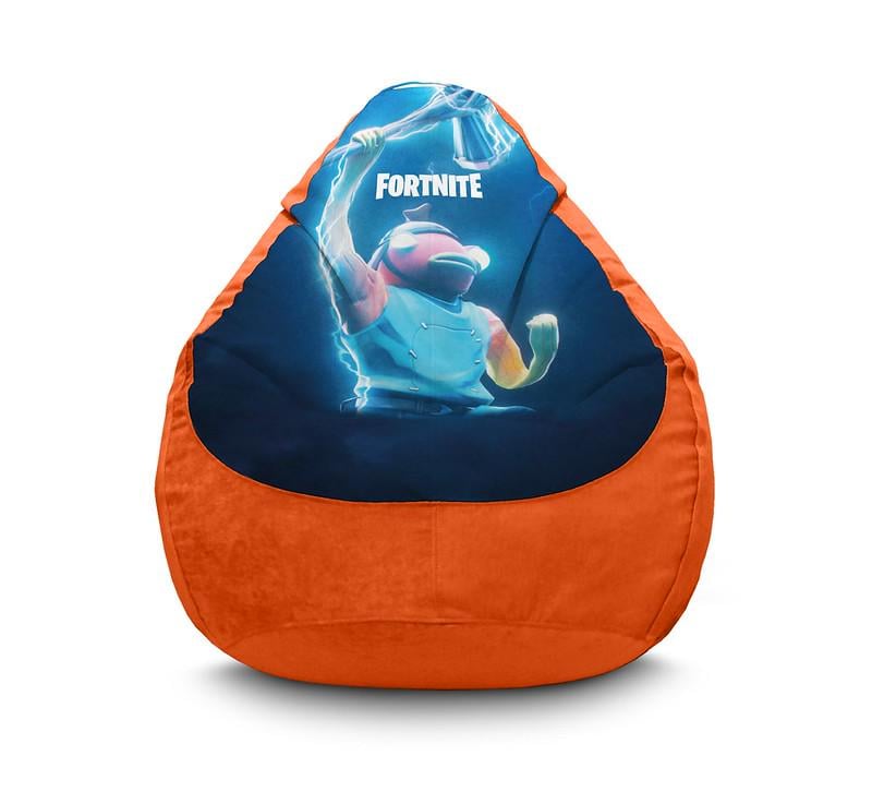 Кресло мешок iPuff Fortnite Fishstick Флок XXL 90х125 см Оранжевый