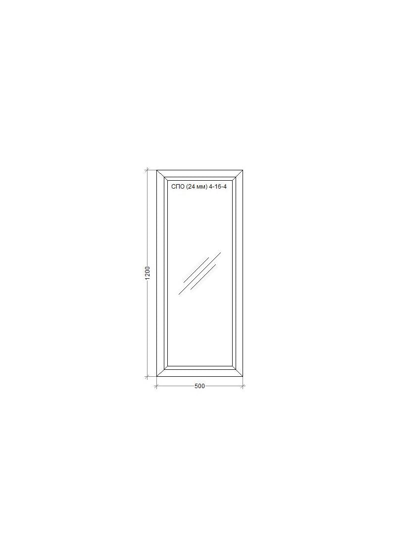 Вікно металопластикове WDS MiroPlast глухе 500х1200 мм (M.0.24.50.120 ) - фото 2 Вікно металопластикове WDS MiroPlast глухе 500х1200 мм (M.0.24.50.120 ) - фото 2
