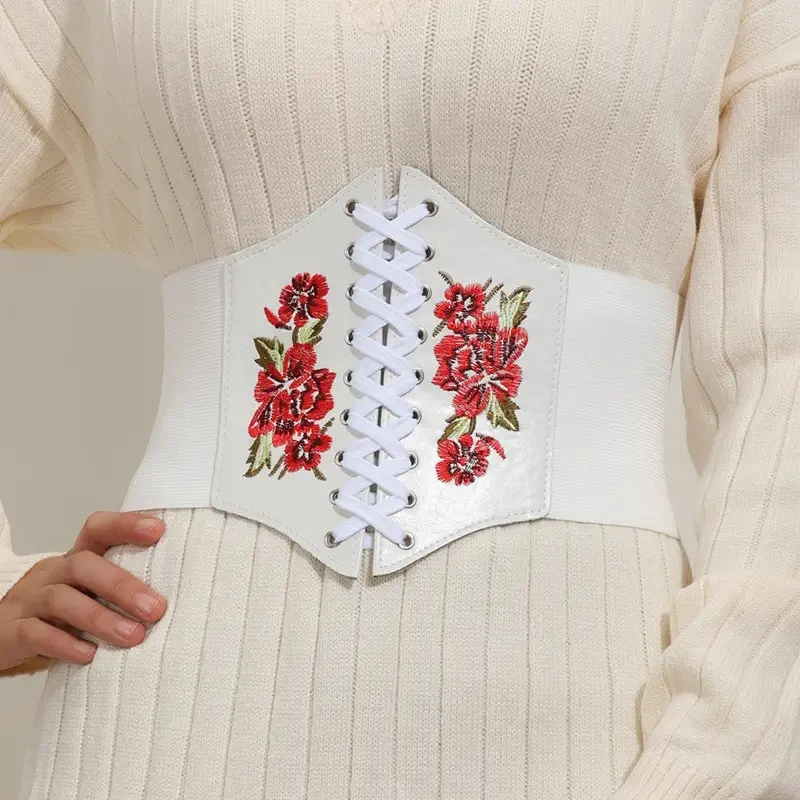 Пояс с вышивкой 60-120 см Белый Пояс с вышивкой 60-120 см Белый