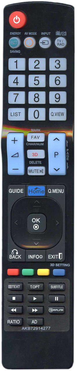 Пульт для телевизора LG AKB72914277 (09189)