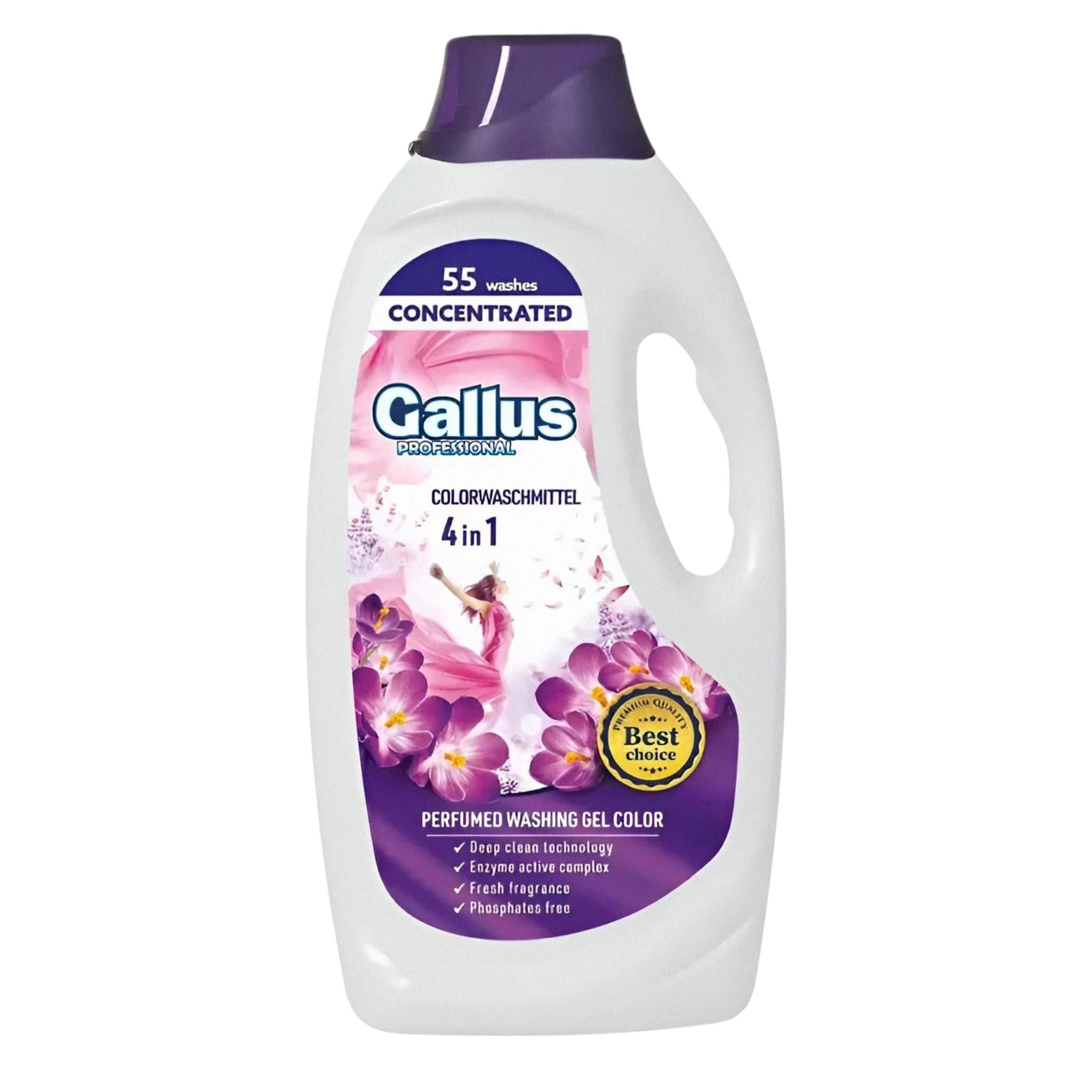 Гель концентрату для прання кольорового Gallus Professional 4в1 Color 4в1 парфумований 55 прань 1,98 л (302227) Гель концентрату для прання кольорового Gallus Professional 4в1 Color 4в1 парфумований 55 прань 1,98 л (302227)