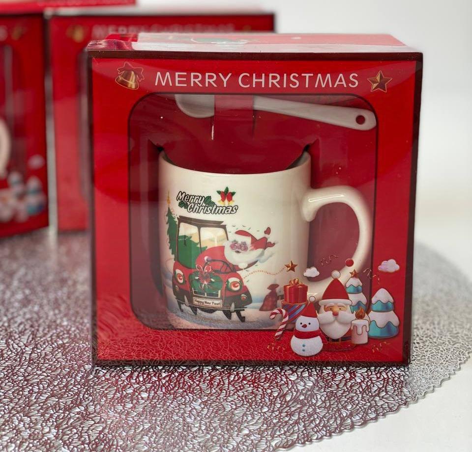 Кружка Olens Новогоднее ассорти 3 керамическая 200 мл Белый (8030-289-1) Кружка Olens Новогоднее ассорти 3 керамическая 200 мл Белый (8030-289-1)