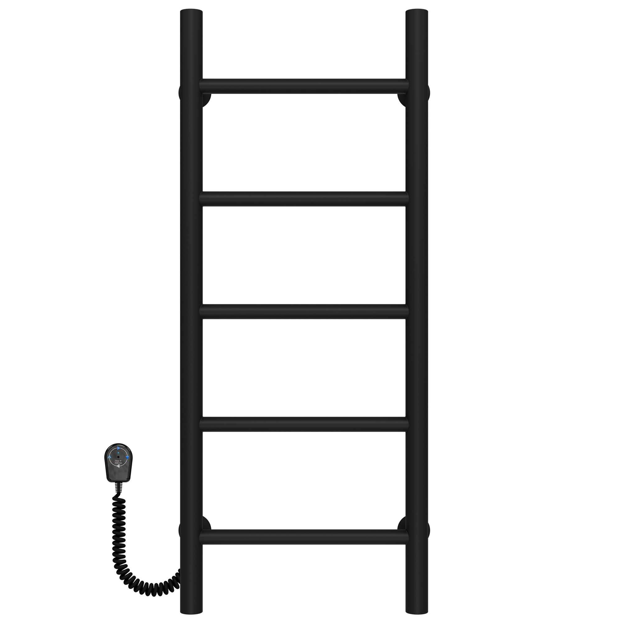 Полотенцесушитель электрический Deffi Орион П5 EF16 нержавеющая сталь 200х800 мм Черный (C.OR.80.20.5.EBL5)