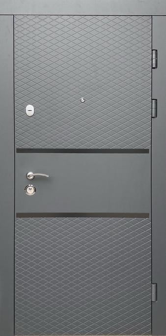 Входные двери Ваш ВиД двухцветные Грация 860/960х2040х70 мм Л/П Антрацит/Белый