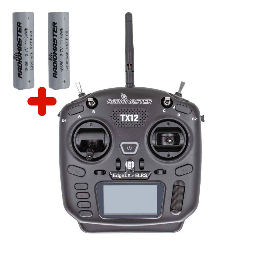 Пульт RADIOMASTER TX 12 MKII для квадрокоптеров FPV ELRS с аккумуляторами 18650 3200 мАч Li-ion (SXT F-06) - фото 2