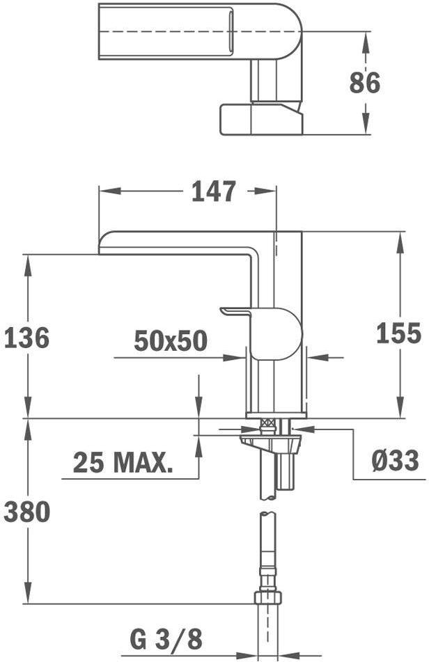 Смеситель для раковины Teka FORMENTERA Черный (62331020NC) - фото 2 Смеситель для раковины Teka FORMENTERA Черный (62331020NC) - фото 2