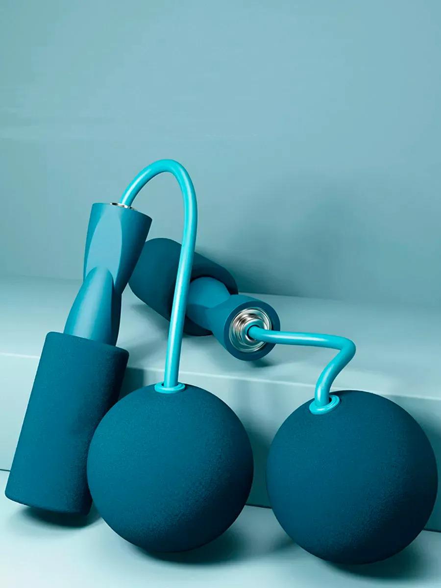 Скакалка беспроводная Imagic с обремененными шариками Бирюзовый (215421)