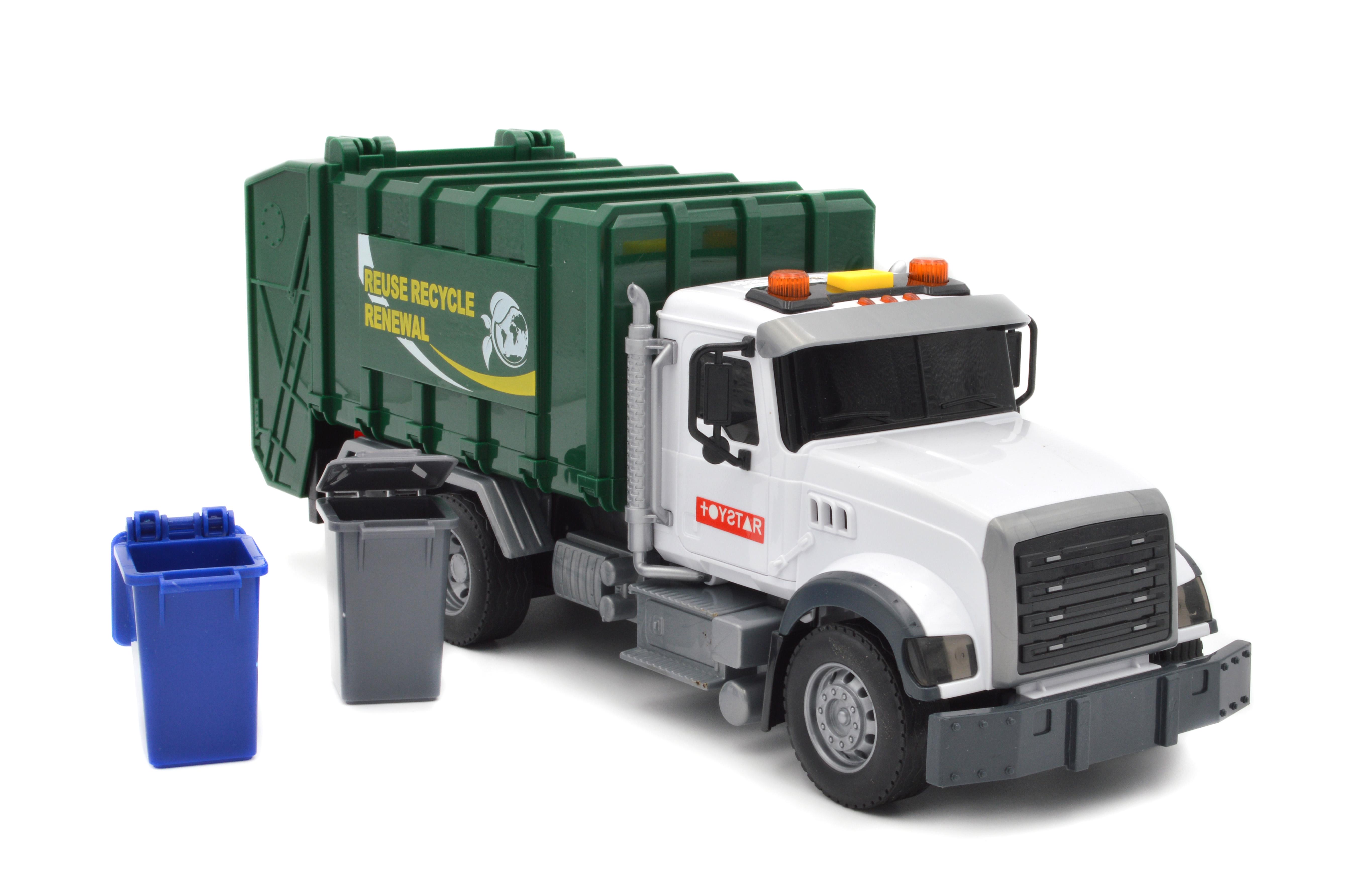 Машинка Мусоровоз с баками для мусора 666-13R инерция/звук/свет - фото 7 Машинка Мусоровоз с баками для мусора 666-13R инерция/звук/свет - фото 7