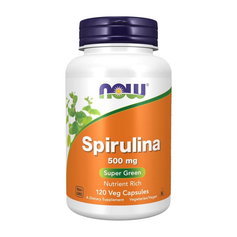 Спіруліна NOW Spirulina 500 mg 120 вег. капс.