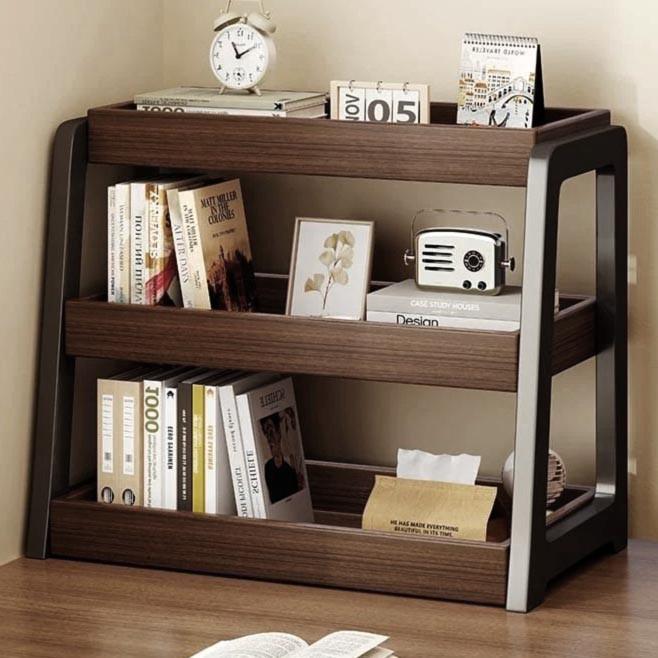 Полка книжная настольная из дерева Доквайлер Венге/Сепия (КПА-02721208)