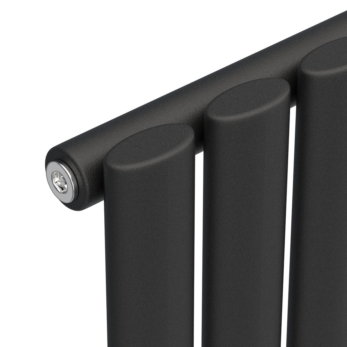 Вертикальний радіатор NAVIN Ellipse 480х1800-8 мм anticor Чорний муар (S02-245032-4818) - фото 4