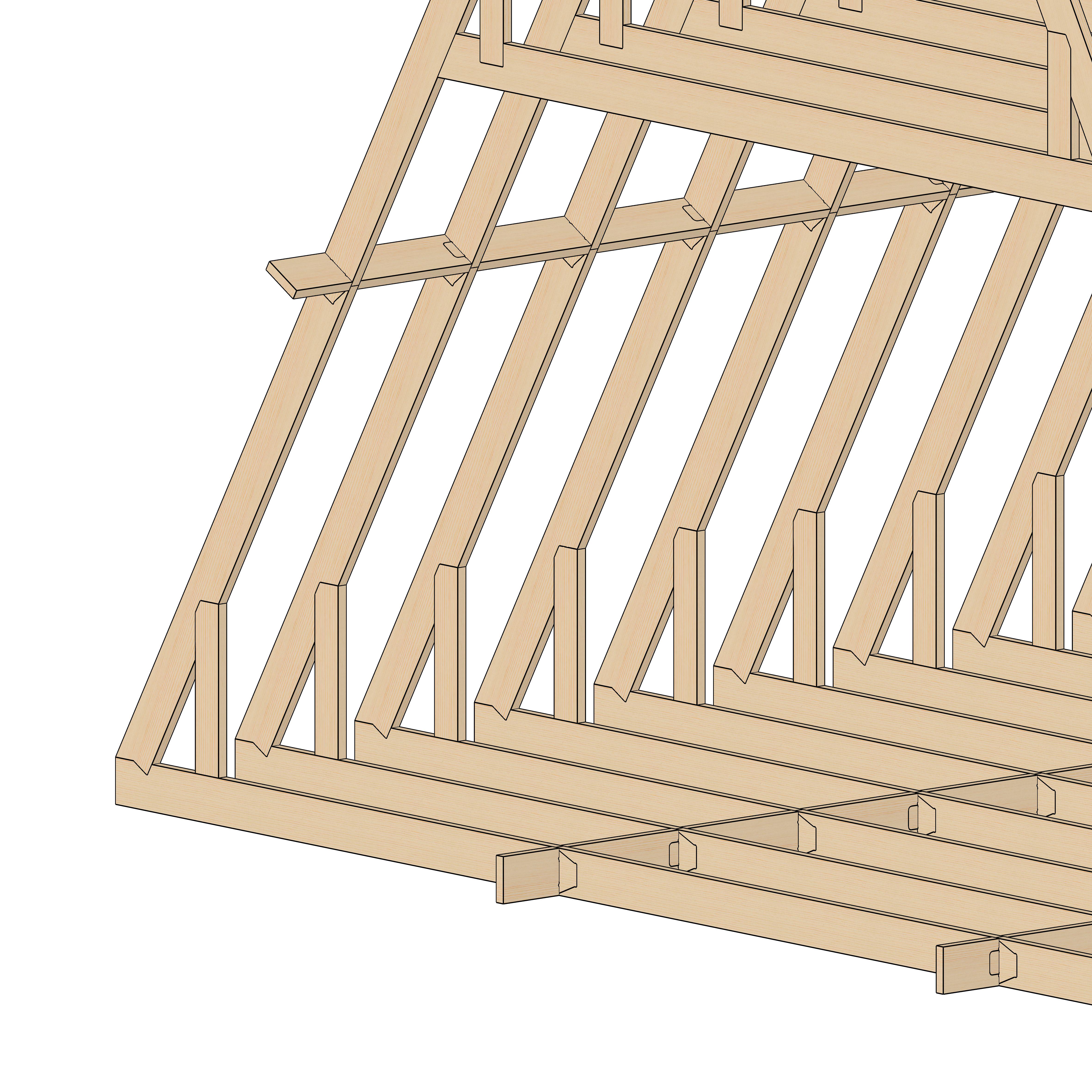 Модульний будинок Freewood Kit 190A A-Frame конструктор каркасу/2 поверхи S 75 м2 (FFW KIT190A) - фото 5