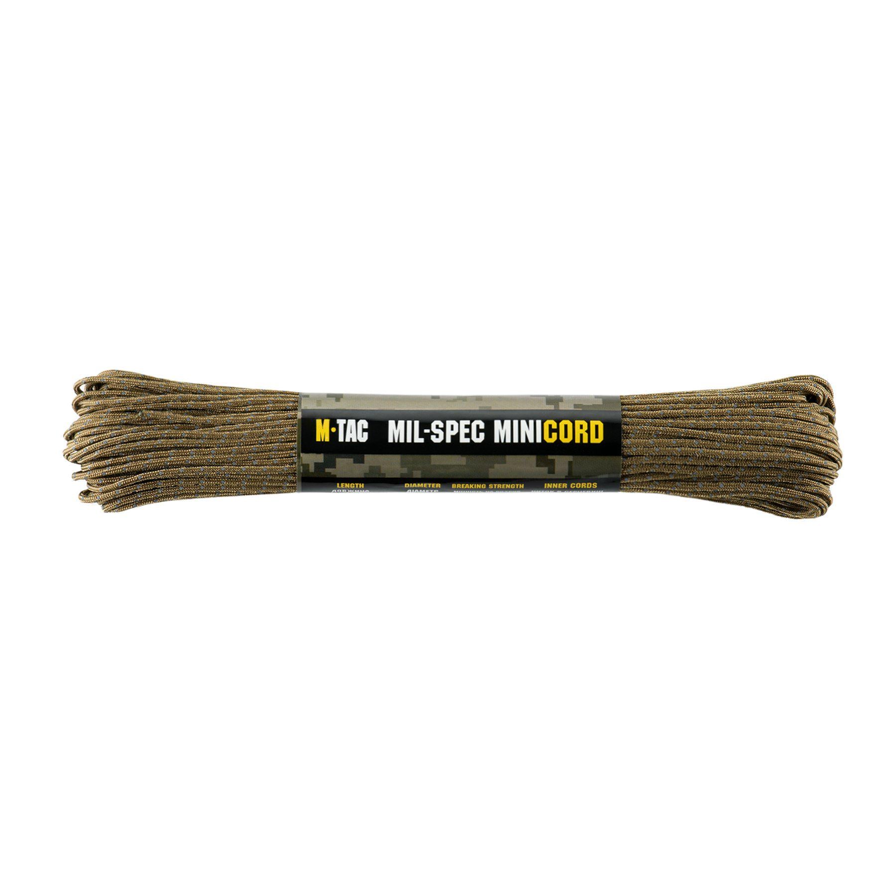 Паракорд M-Tac Minicord Mil-Spec 30 м Coyote Reflective Паракорд M-Tac Minicord Mil-Spec 30 м Coyote Reflective