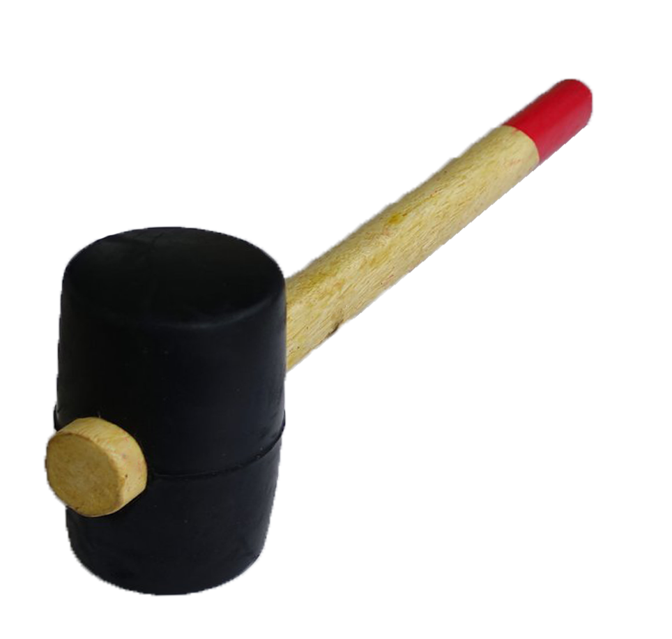 Киянка резиновая с деревянной ручкой 340 г (52081) - фото 2