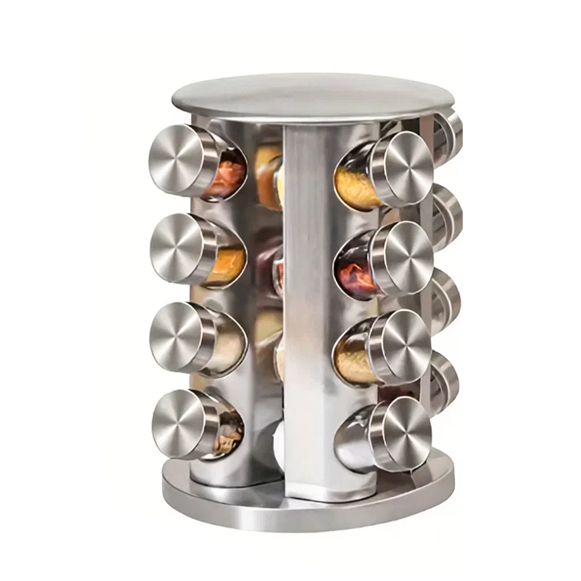 Набор баночек Ari/Ana для специй на круглой вращающейся подставке 16 стеклянных емкостей