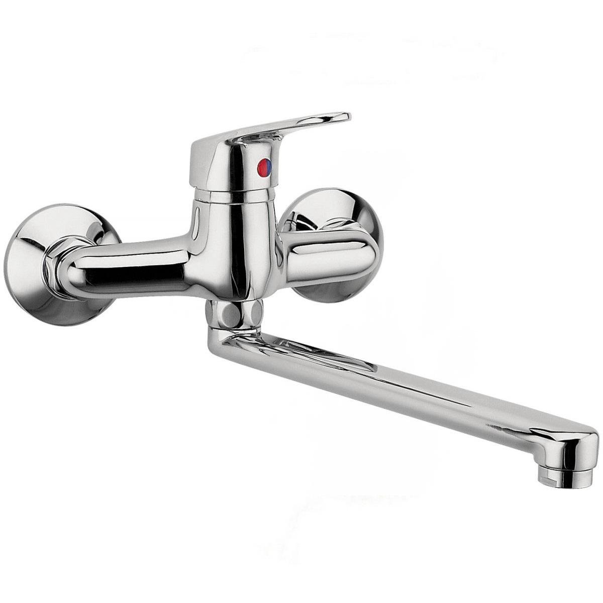 Смеситель для кухни Ferro Smile BSM5 настенный однорычажный Хром (175078)