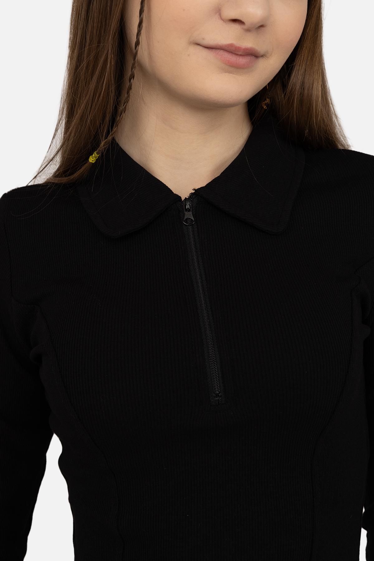 Джемпер жіночий з довгим рукавом ЦБ-00270238 р. 50 Чорний (SKT001045860) - фото 3