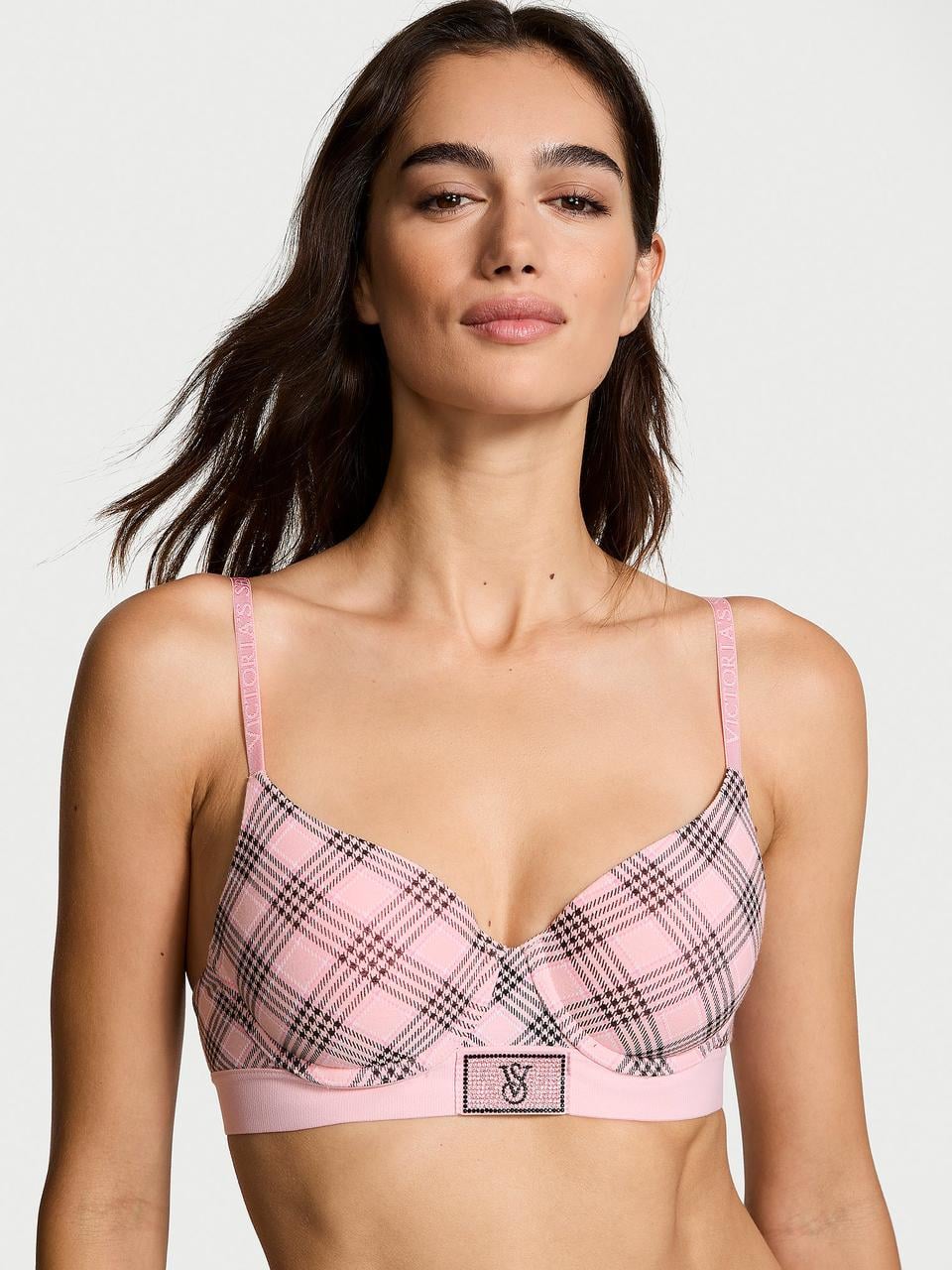 Бюстгальтер Victoria's Secret Shine Patch Lightly 70D Розовый (322567289125)