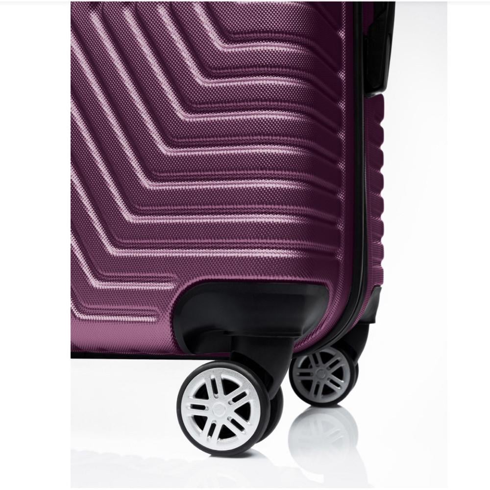 Чемодан Polo ПК012-М поликарбонат на 4-х двойных колесах средний М 70 л Баклажановый - фото 3 Чемодан Polo ПК012-М поликарбонат на 4-х двойных колесах средний М 70 л Баклажановый - фото 3