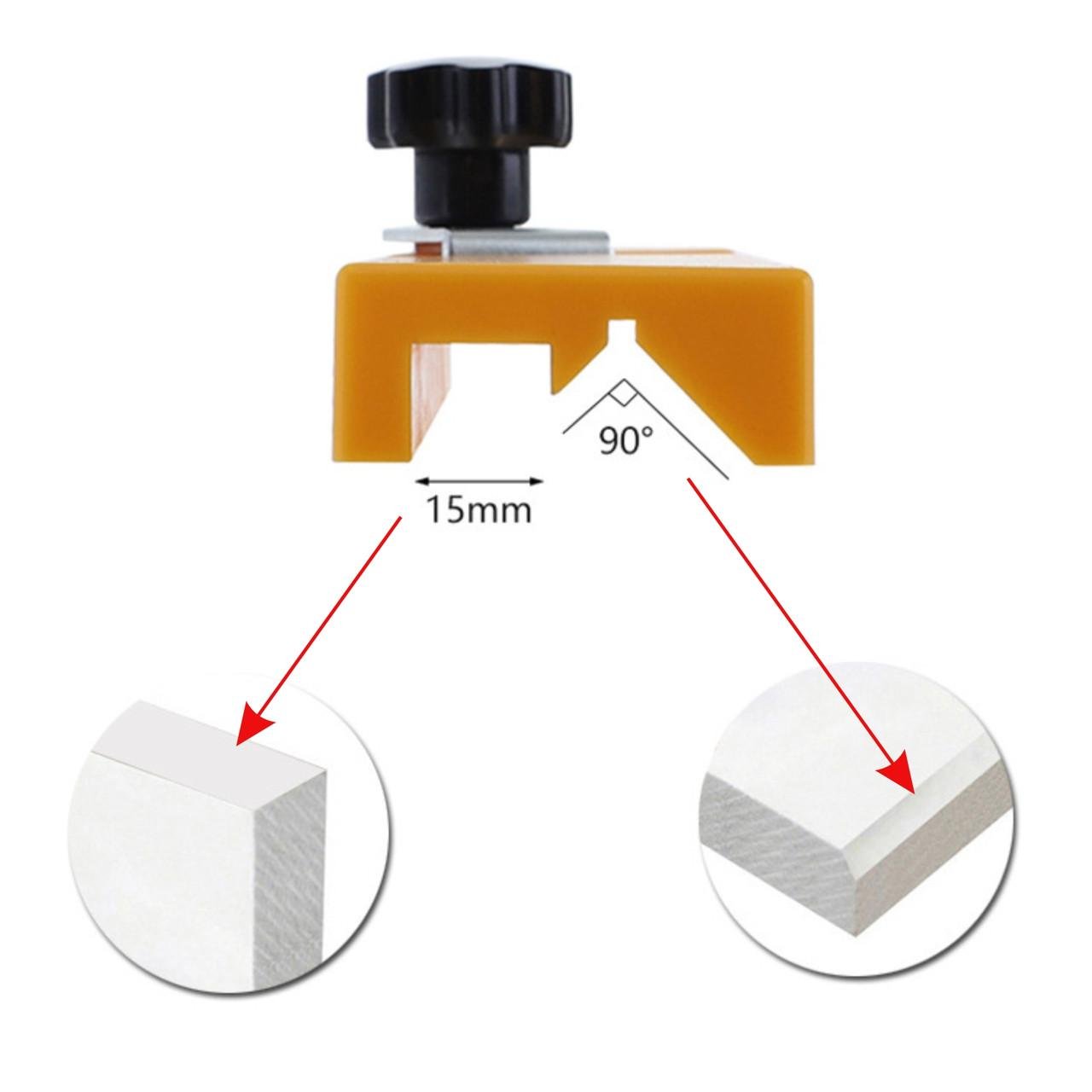 Рубанок кромочний для гіпсокартону та дерева 2 пази (137821) - фото 2