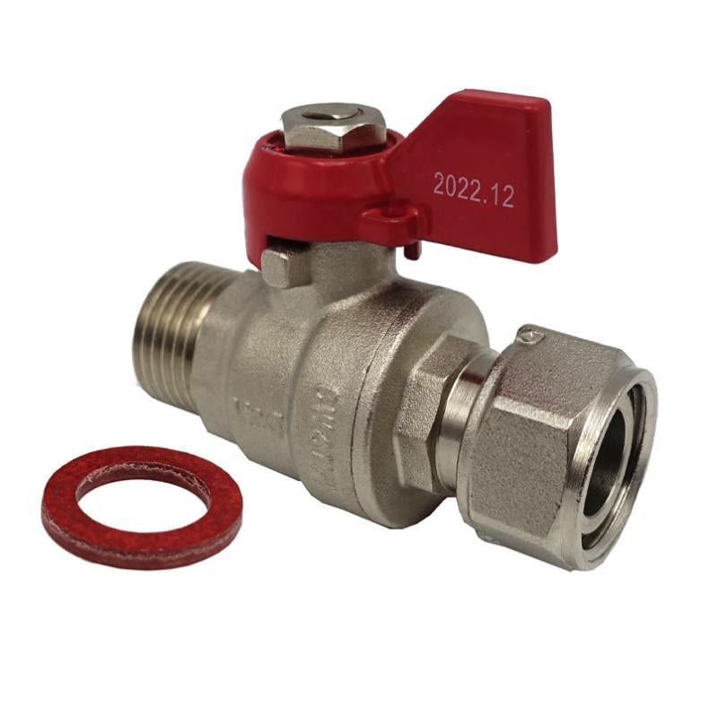 Кран кульовий з накидною гайкою V&G 1/2" ВЗ прямий латунь (VG-107101)