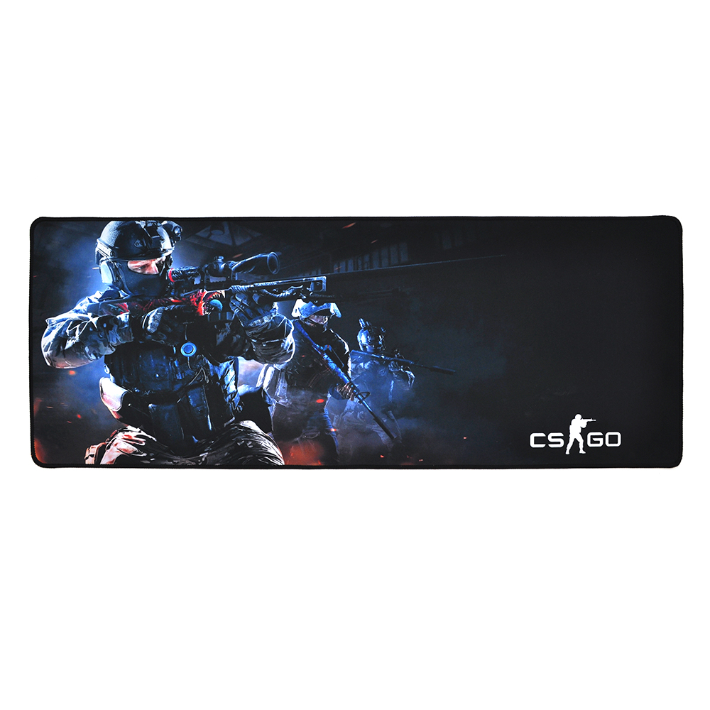 Килимок для мишки тканинний CS Three Fighters з боковою прошивкою 3 мм 300x800 мм Black/Red (23520)
