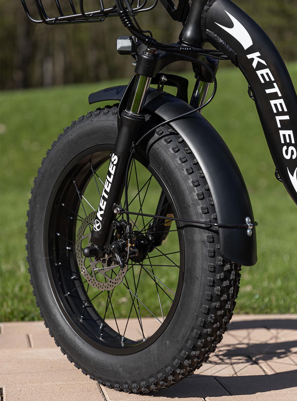 Електровелосипед складаний KETELES KF9 750W 26Ah з широкими колесами Чорний (73481) - фото 15