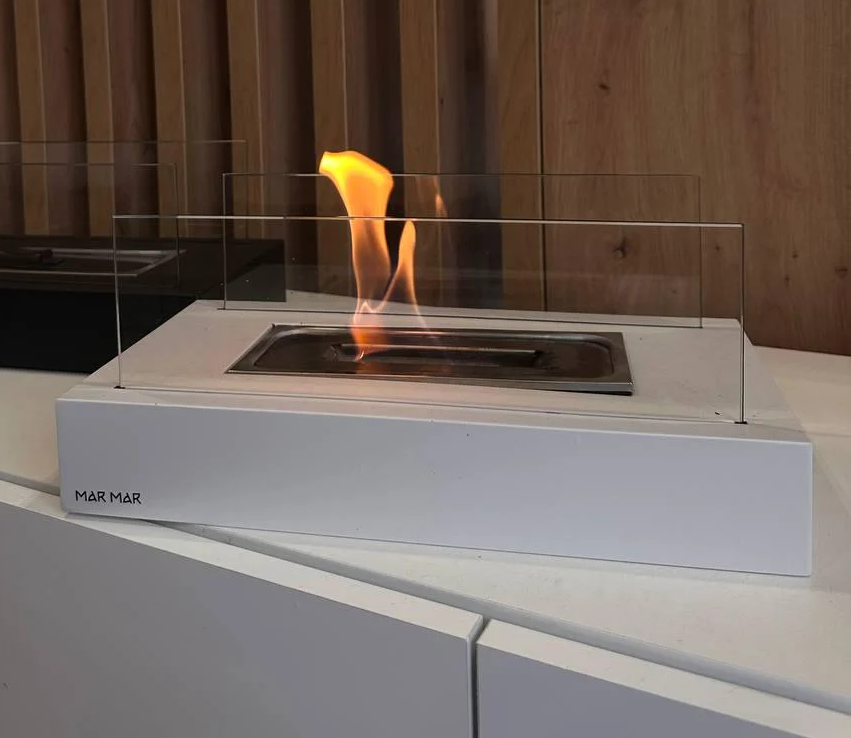 Биокамин ECOTEPLO с премиальным ароматом и биотопливом Белый