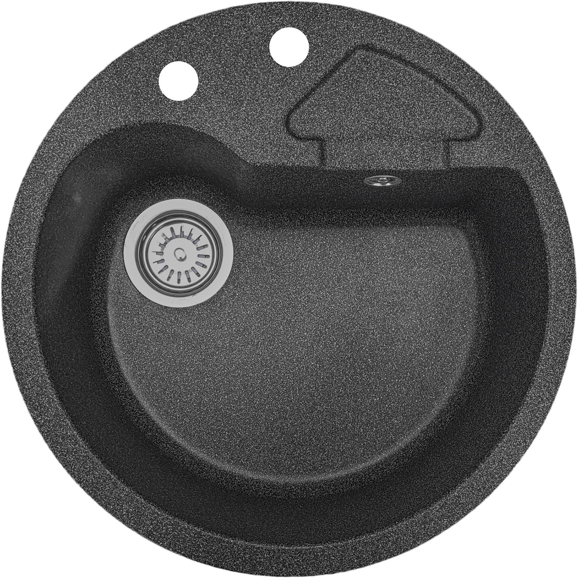 Мойка кухонная Kva-kva K68D 510x510 мм Графит