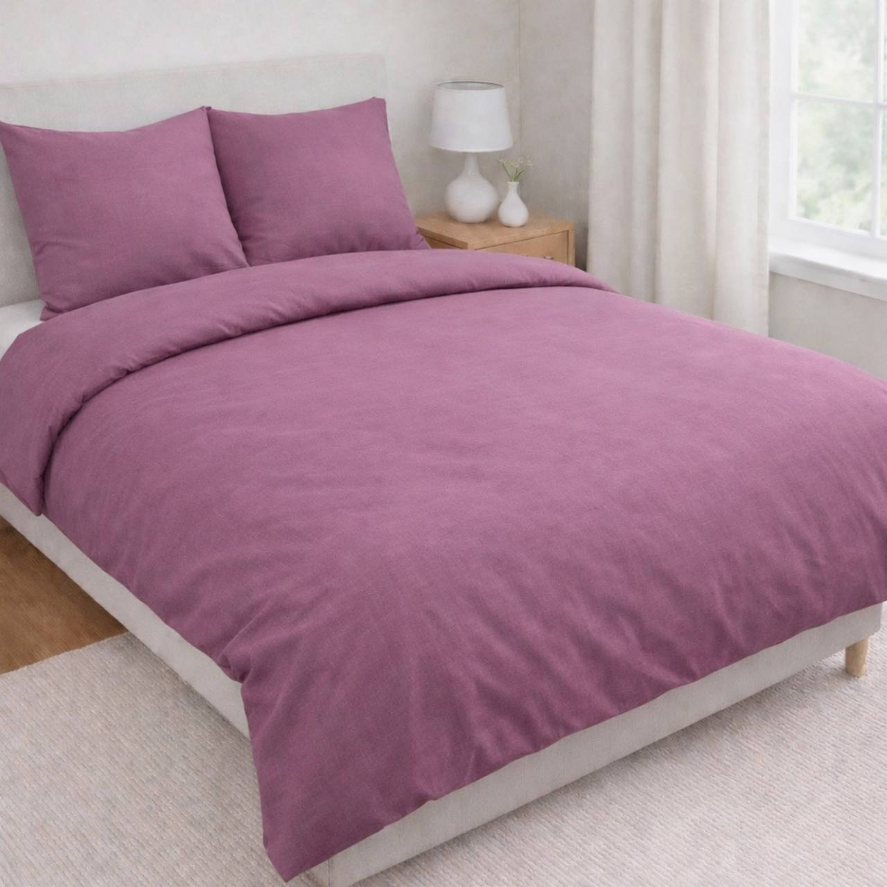 Підковдра з бязі Однотон полуторний 150х220 см Фіолетовий (G-10002v/x150p)