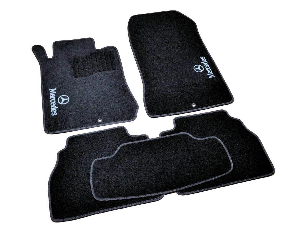 Коврики в салон AVTM ворсовые Mercedes E210 1995-2002 (задний привод 5 шт. Черный (BLCCR1341)