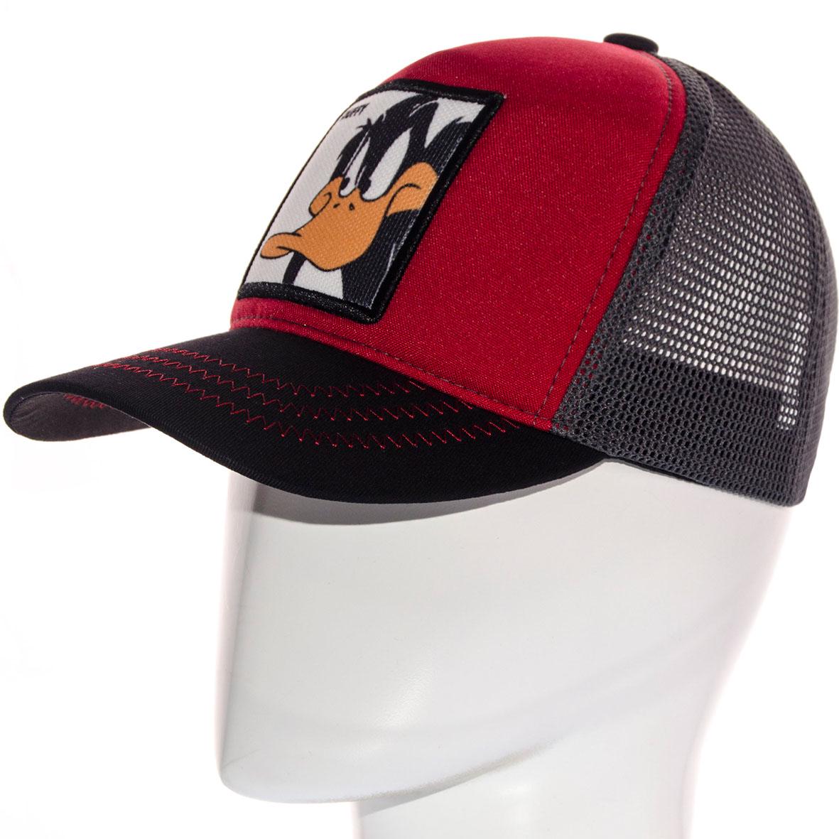 Бейсболка Daffy Duck SUBs21861 із сіткою із шевроном на регуляторі L/р. 57-58 Чорний/Червоний - фото 1