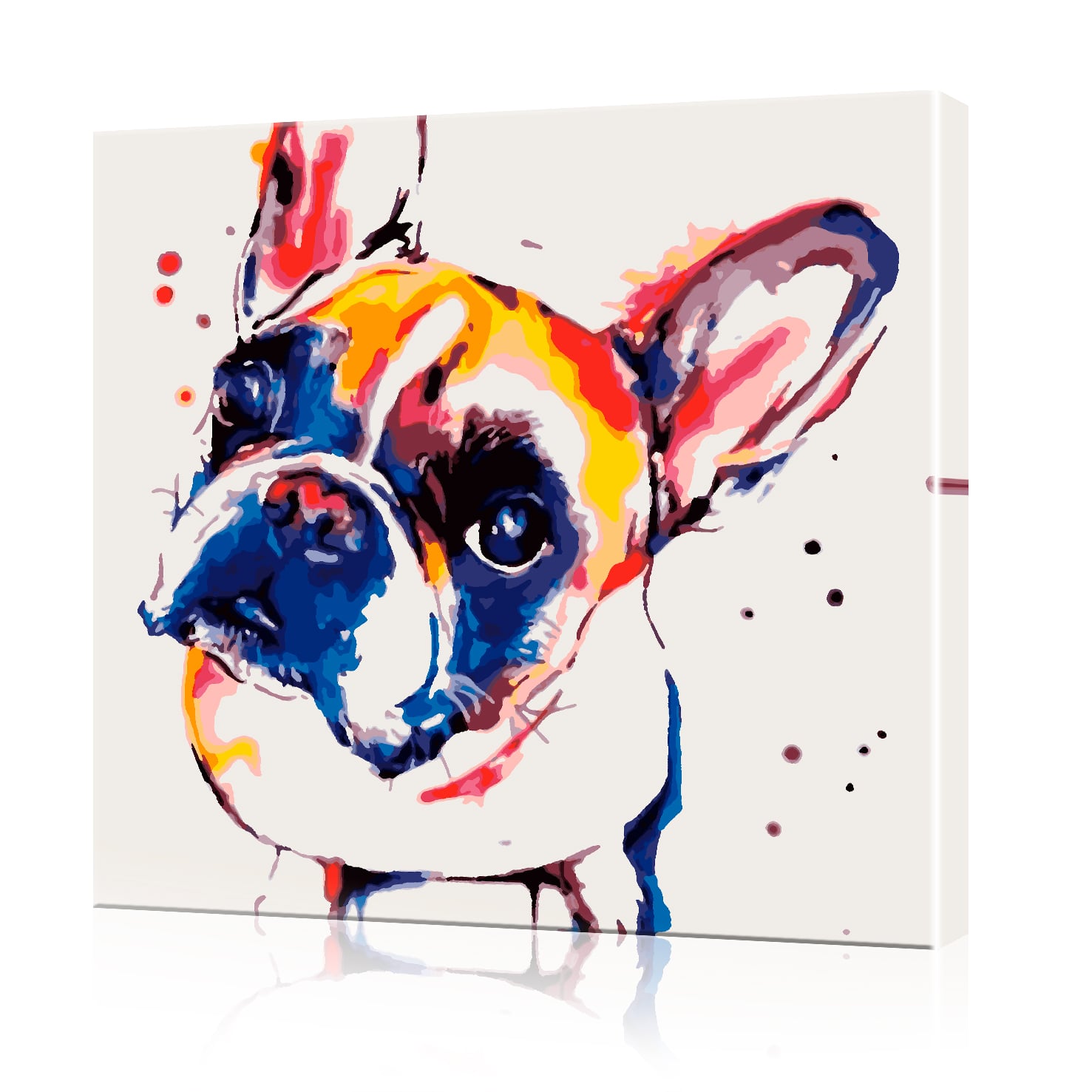 Картина за номерами ArtSale Кольоровий бульдог PBN1013 40х40 см