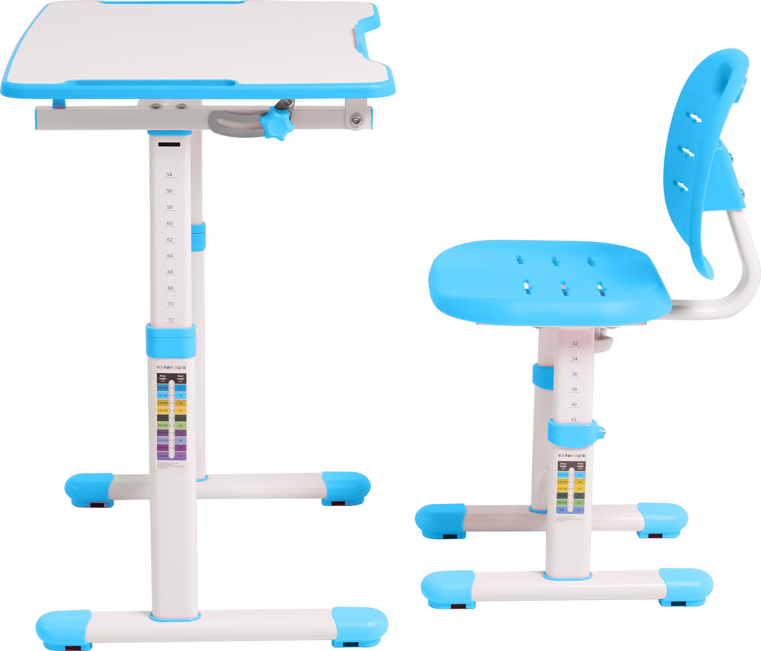 Набір шкільна парта і стілець з регулюванням висоти Fundesk Omino Blue Блакитний - фото 7 Набір шкільна парта і стілець з регулюванням висоти Fundesk Omino Blue Блакитний - фото 7