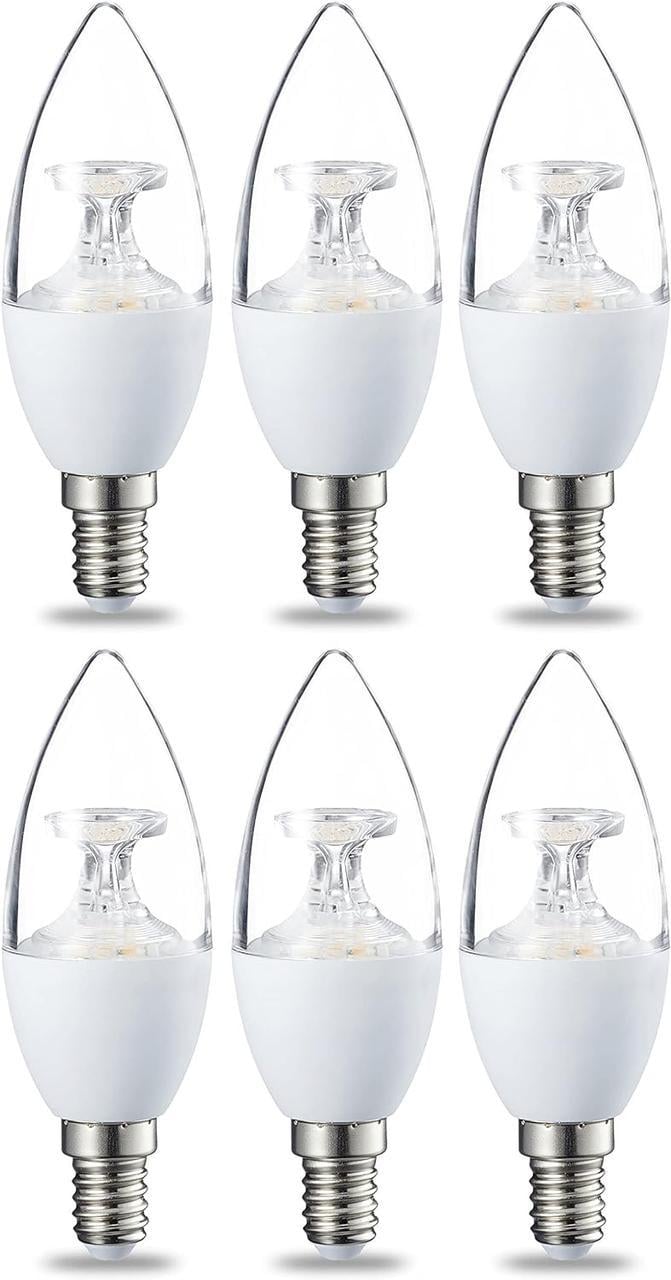 Лампа-свічка маленька Едісона Shinehai LED E14 4,5 Вт еквівалент 35 Вт 6 лампочок