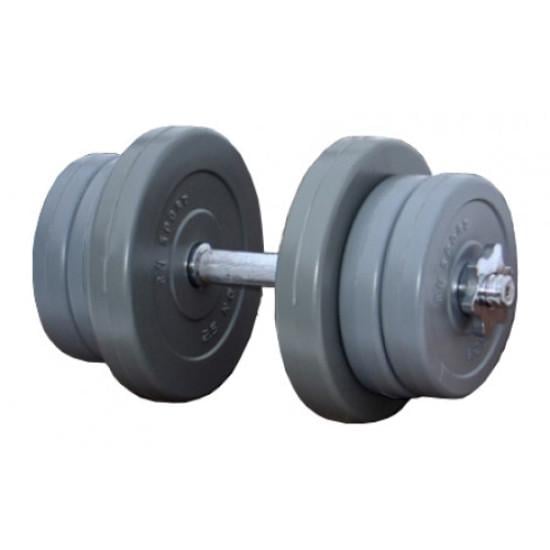 Гантели RN-Sport с хром грифами 2 шт. по 11 кг (11 kg hrom GRAY_bes352)