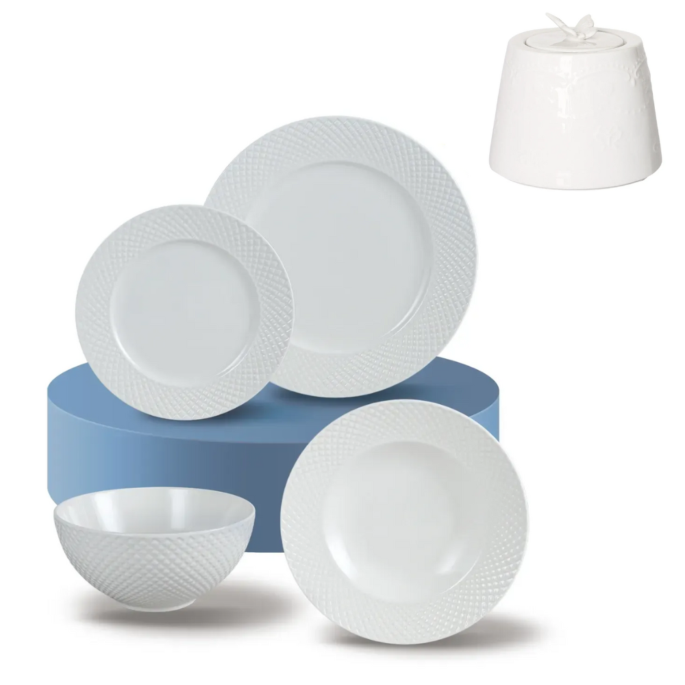 Столовый сервиз фарфоровый Krauff Brilliant Collection с чайником 17 пр. (55-333-287)