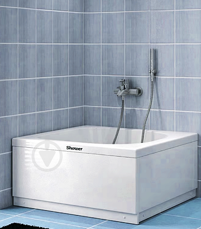 Душовий піддон Shower Mina акриловий з панеллю каркасом ніжками 90x90x45 см (13423301) - фото 3