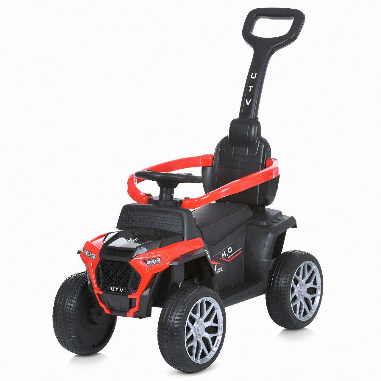 Каталка-толокар M 4802EL-3 пластик/металл/до 23 кг/MP3/USB/Bluetooth/индикатор батареи Красный (26137515)