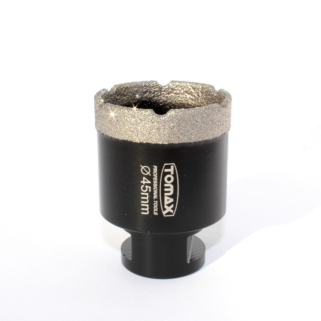 Коронка для плитки/керамогранита TOMAX 45 мм на УШМ/болгарку алмазная (1688136553)