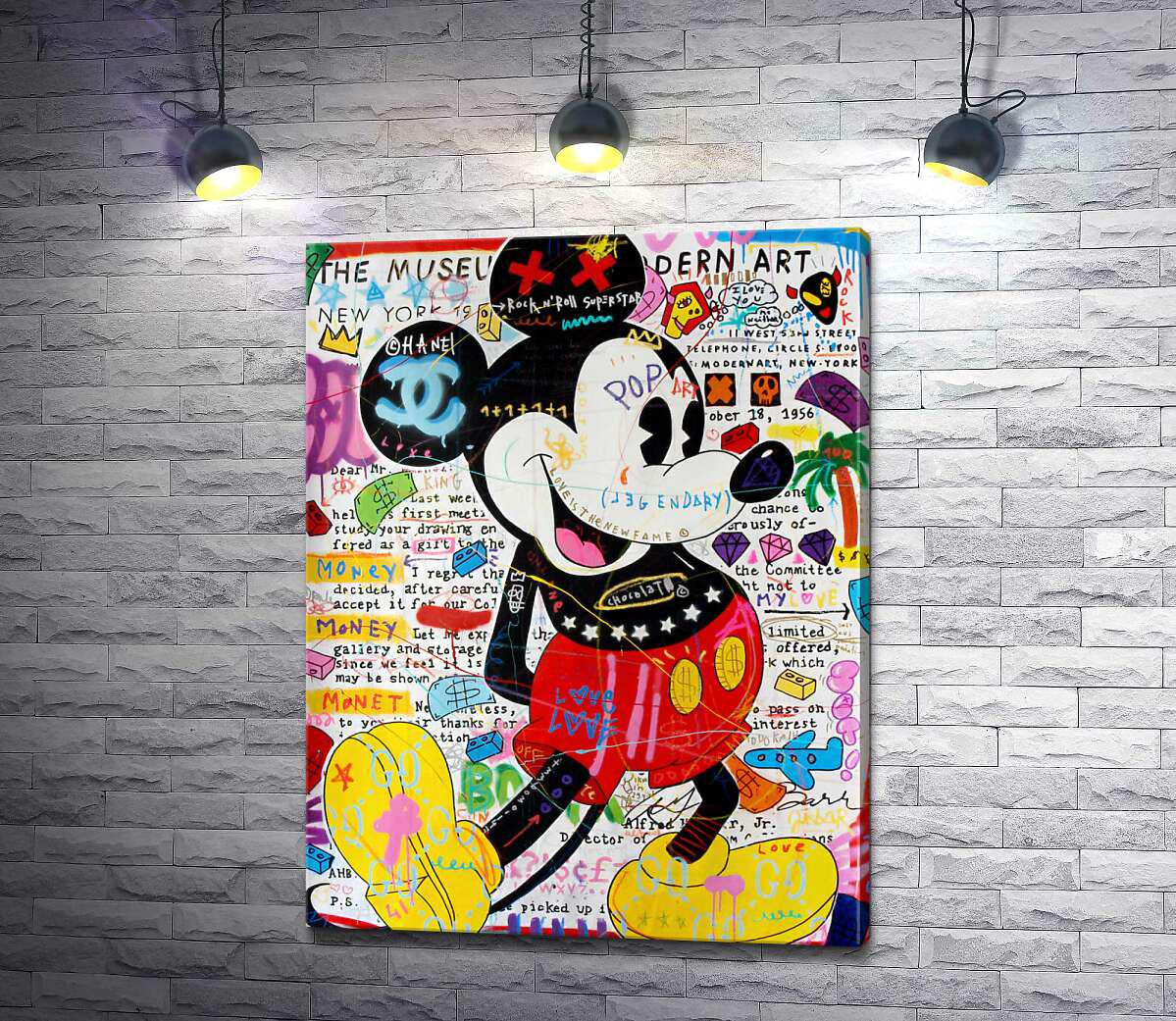 Картина ArtPoster Музейный Микки (Musey Mickey) - Джисбар (Jisbar) 99x130 см Модуль №1 (000347)