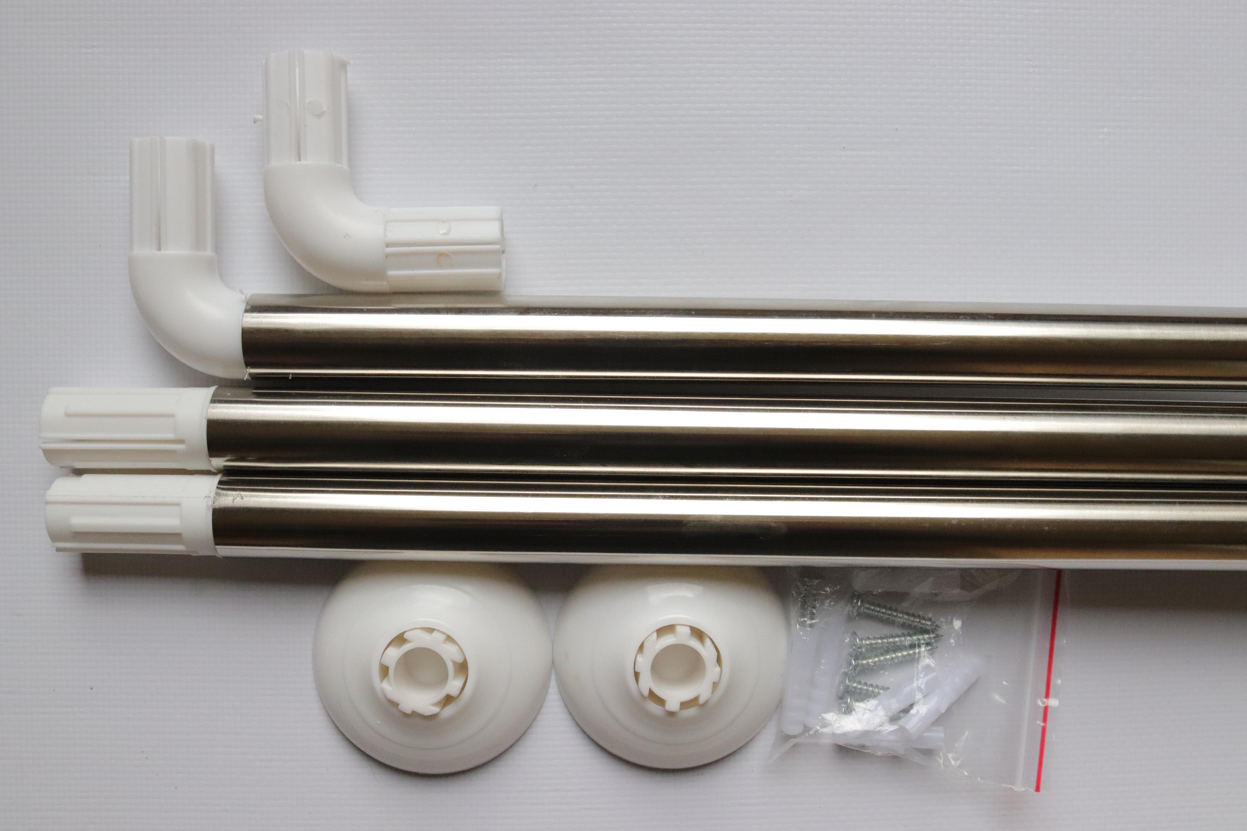 Карниз угловой Corner 80x80x80 см Хромированный (2249) - фото 4 Карниз угловой Corner 80x80x80 см Хромированный (2249) - фото 4